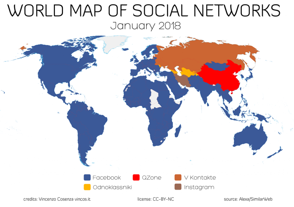 World Map of Social Networks